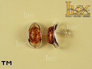 Jewellery SILVER sterling earrings.  Stone: amber. TAG: ; name: E-698; weight: 4.1g.