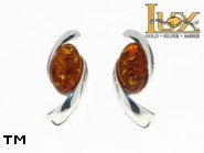 Jewellery SILVER sterling earrings.  Stone: amber. TAG: ; name: E-704S; weight: 3g.