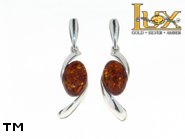 Jewellery SILVER sterling earrings.  Stone: amber. TAG: ; name: E-704SW; weight: 4.35g.