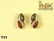 Jewellery SILVER sterling earrings.  Stone: amber. TAG: ; name: E-708; weight: 3g.