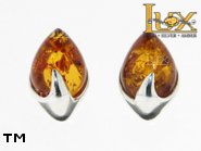 Jewellery SILVER sterling earrings.  Stone: amber. TAG: ; name: E-720S; weight: 3.4g.