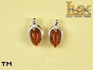 Jewellery SILVER sterling earrings.  Stone: amber. TAG: nature; name: E-733; weight: 3.3g.