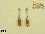 Jewellery SILVER sterling earrings.  Stone: amber. TAG: ; name: E-755; weight: 4.2g.