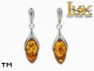 Jewellery SILVER sterling earrings.  Stone: amber. TAG: ; name: E-766; weight: 3.6g.