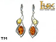 Jewellery SILVER sterling earrings.  Stone: amber. TAG: ; name: E-767; weight: 5.2g.