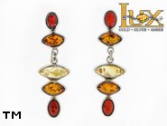 Jewellery SILVER sterling earrings.  Stone: amber. TAG: modern; name: E-771-2; weight: 4.6g.