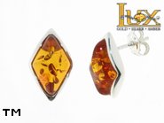 Jewellery SILVER sterling earrings.  Stone: amber. TAG: ; name: E-774; weight: 2.8g.