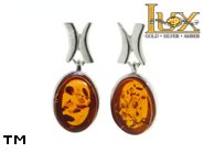 Jewellery SILVER sterling earrings.  Stone: amber. TAG: ; name: E-787-3; weight: 5.3g.