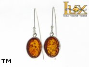 Jewellery SILVER sterling earrings.  Stone: amber. TAG: ; name: E-793-2; weight: 4.3g.