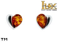 Jewellery SILVER sterling earrings.  Stone: amber. TAG: ; name: E-796; weight: 1.3g.