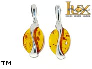 Jewellery SILVER sterling earrings.  Stone: amber. TAG: ; name: E-805SW; weight: 5g.