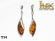 Jewellery SILVER sterling earrings.  Stone: amber. TAG: ; name: E-815SW; weight: 4g.