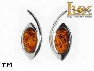 Jewellery SILVER sterling earrings.  Stone: amber. TAG: ; name: E-841-1; weight: 2.65g.
