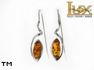 Jewellery SILVER sterling earrings.  Stone: amber. TAG: ; name: E-841-3; weight: 3.5g.