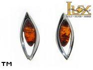 Jewellery SILVER sterling earrings.  Stone: amber. TAG: ; name: E-862; weight: 2.8g.