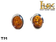 Jewellery SILVER sterling earrings.  Stone: amber. TAG: ; name: E-874; weight: 2.5g.