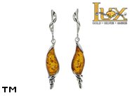 Jewellery SILVER sterling earrings.  Stone: amber. TAG: ; name: E-878; weight: 4.2g.