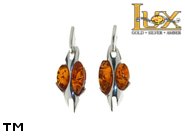 Jewellery SILVER sterling earrings.  Stone: amber. TAG: ; name: E-879; weight: 3.5g.