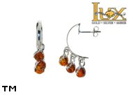 Jewellery SILVER sterling earrings.  Stone: amber. TAG: ; name: E-888; weight: 4.5g.