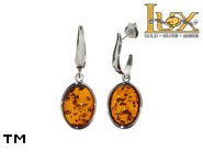 Jewellery SILVER sterling earrings.  Stone: amber. TAG: ; name: E-889-2; weight: 5g.