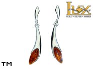 Jewellery SILVER sterling earrings.  Stone: amber. TAG: ; name: E-891; weight: 2.9g.