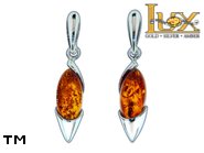 Jewellery SILVER sterling earrings.  Stone: amber. TAG: ; name: E-914; weight: 3g.