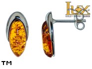 Jewellery SILVER sterling earrings.  Stone: amber. TAG: ; name: E-924; weight: 2g.