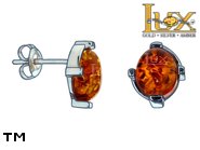 Jewellery SILVER sterling earrings.  Stone: amber. TAG: ; name: E-935; weight: 2.05g.