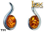 Jewellery SILVER sterling earrings.  Stone: amber. TAG: ; name: E-936; weight: 2.6g.