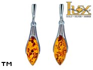 Jewellery SILVER sterling earrings.  Stone: amber. TAG: ; name: E-949; weight: 2.55g.