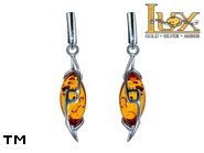 Jewellery SILVER sterling earrings.  Stone: amber. TAG: ; name: E-952; weight: 3g.