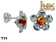 Jewellery SILVER sterling earrings.  Stone: amber. TAG: nature; name: E-967; weight: 2.6g.