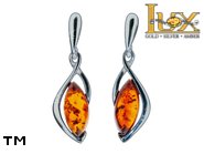 Jewellery SILVER sterling earrings.  Stone: amber. TAG: ; name: E-971; weight: 3g.