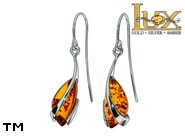 Jewellery SILVER sterling earrings.  Stone: amber. TAG: ; name: E-972GS; weight: 2.5g.