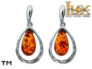 Jewellery SILVER sterling earrings.  Stone: amber. TAG: ; name: E-974; weight: 4g.