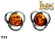 Jewellery SILVER sterling earrings.  Stone: amber. TAG: ; name: E-A46; weight: 2.3g.