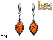 Jewellery SILVER sterling earrings.  Stone: amber. TAG: ; name: E-A58; weight: 3.1g.