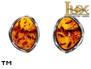 Jewellery SILVER sterling earrings.  Stone: amber. TAG: ; name: E-A78; weight: 2.4g.