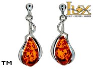 Jewellery SILVER sterling earrings.  Stone: amber. TAG: ; name: E-A79; weight: 3.2g.