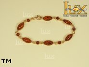 Jewellery GOLD bracelet.  Stone: amber. TAG: ; name: GB082; weight: 11.9g.