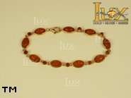 Jewellery GOLD bracelet.  Stone: amber. TAG: ; name: GB121; weight: 9.6g.