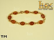 Jewellery GOLD bracelet.  Stone: amber. TAG: ; name: GB131; weight: 12.1g.