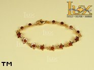 Jewellery GOLD bracelet.  Stone: amber. TAG: stars, clasic; name: GB165; weight: 6.6g.