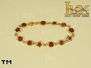Jewellery GOLD bracelet.  Stone: amber. TAG: stars, hearts, clasic; name: GB178; weight: 8.3g.