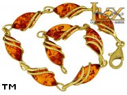Jewellery GOLD bracelet.  Stone: amber. TAG: clasic; name: GB184; weight: 8.6g.