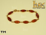 Jewellery GOLD bracelet.  Stone: amber. TAG: ; name: GB233; weight: 8.9g.