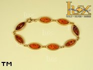 Jewellery GOLD bracelet.  Stone: amber. TAG: clasic; name: GB236; weight: 11.1g.