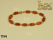 Jewellery GOLD bracelet.  Stone: amber. TAG: ; name: GB245; weight: 10.3g.
