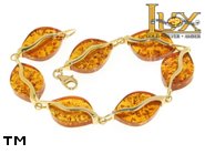 Jewellery GOLD bracelet.  Stone: amber. TAG: ; name: GB275; weight: 14.5g.