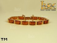 Jewellery GOLD bracelet.  Stone: amber. TAG: ; name: GB279; weight: 17.8g.